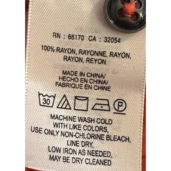 Maeve Anthropologie Orange Pleated Button Front Tank Top Women US 6 - Picture 6 of 11